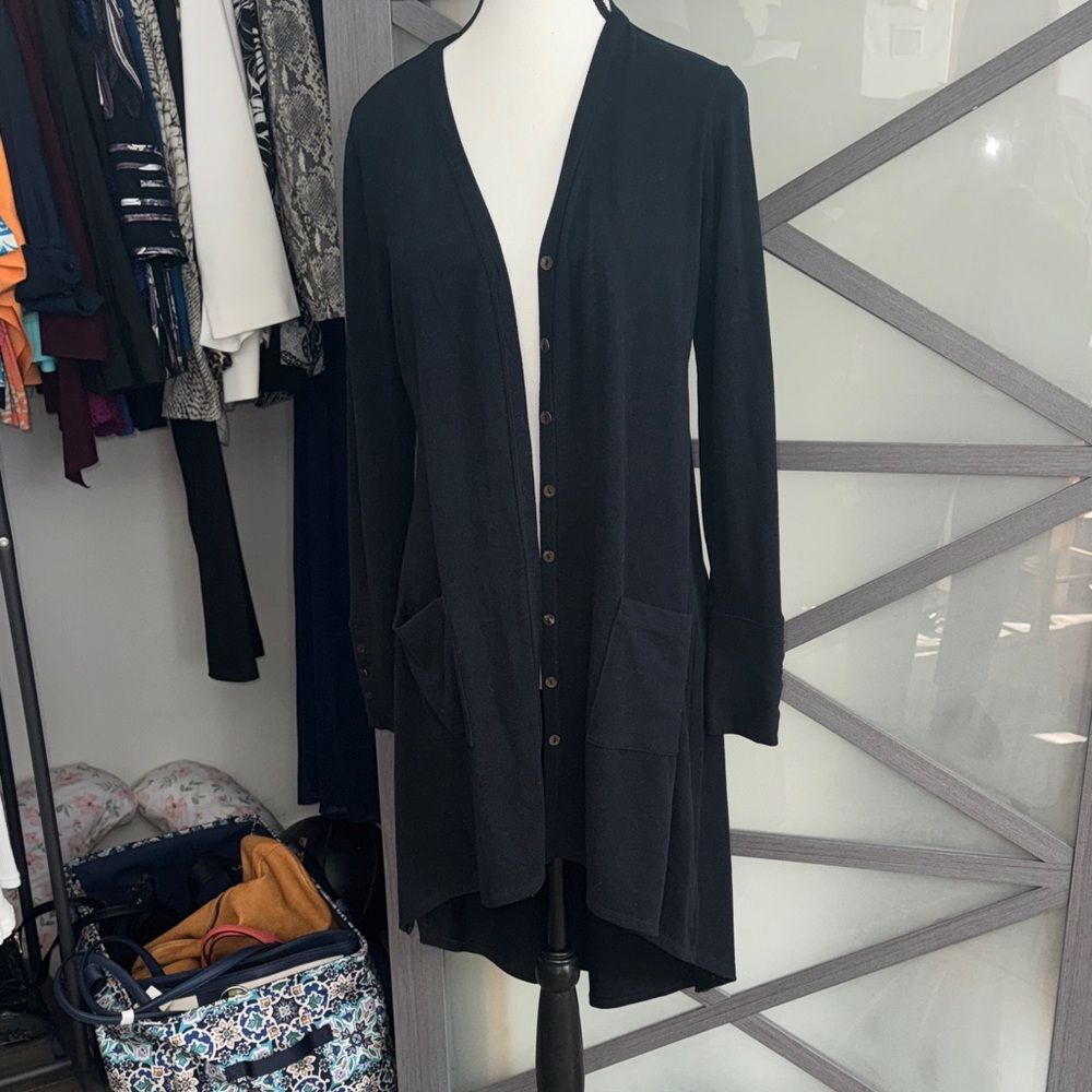 Black Button-Up Cardigan